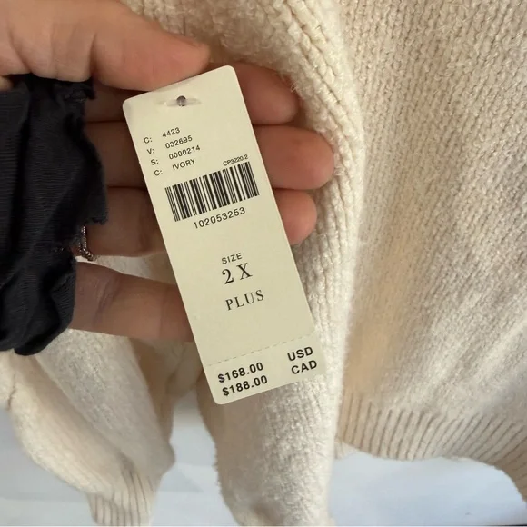 Anthropologie Pointelle Scalloped Cardigan Sweater - Picture 6 of 6